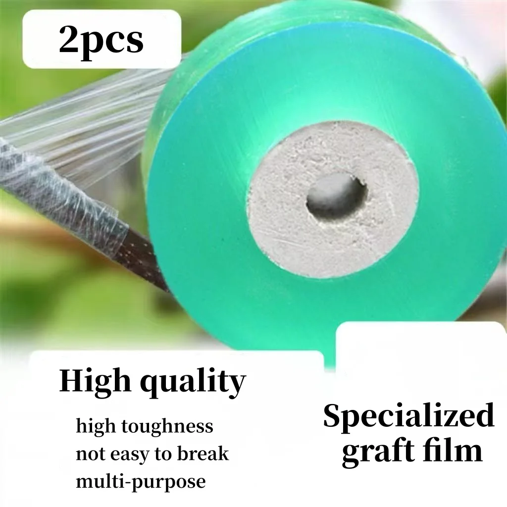 Grafting Film, Stretchable Garden Grafting Tape for Plants, Flower and Fruit Tree Repair Tape, and Sprouting Tape - Green, 2 Pie