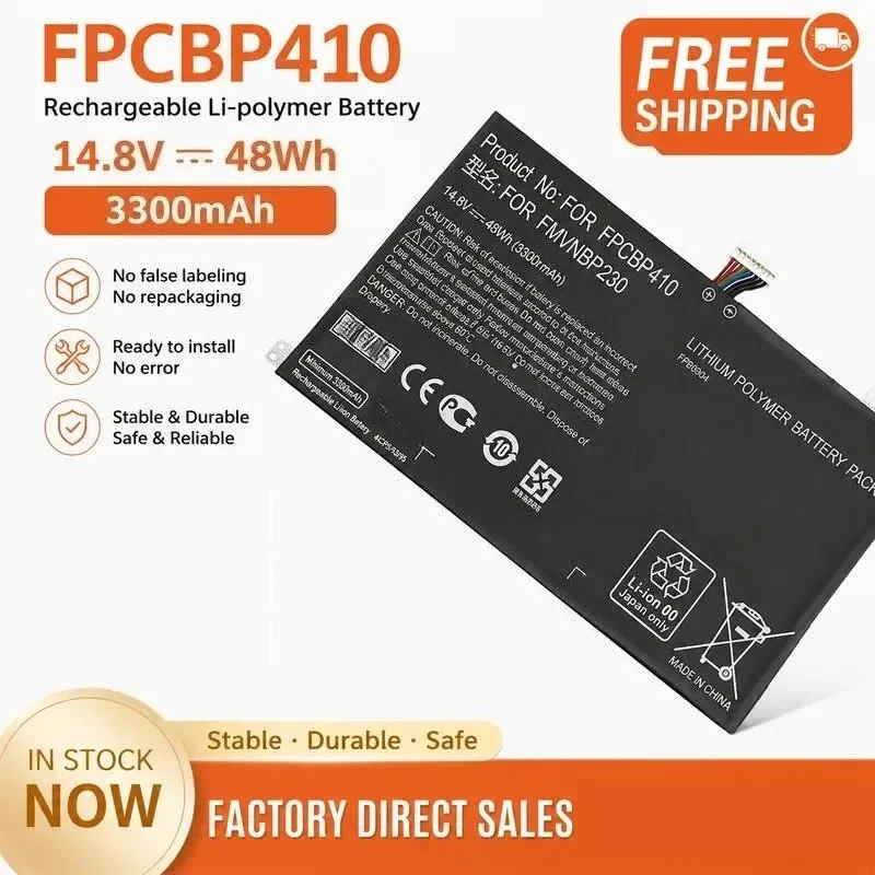 [NEW] 14.8V 48Wh High-Capacity for FPCBP410 for FPB0304 Laptop Battery for Fujitsu for Lifebook UH554 UH574 Li-ion Power Supply
