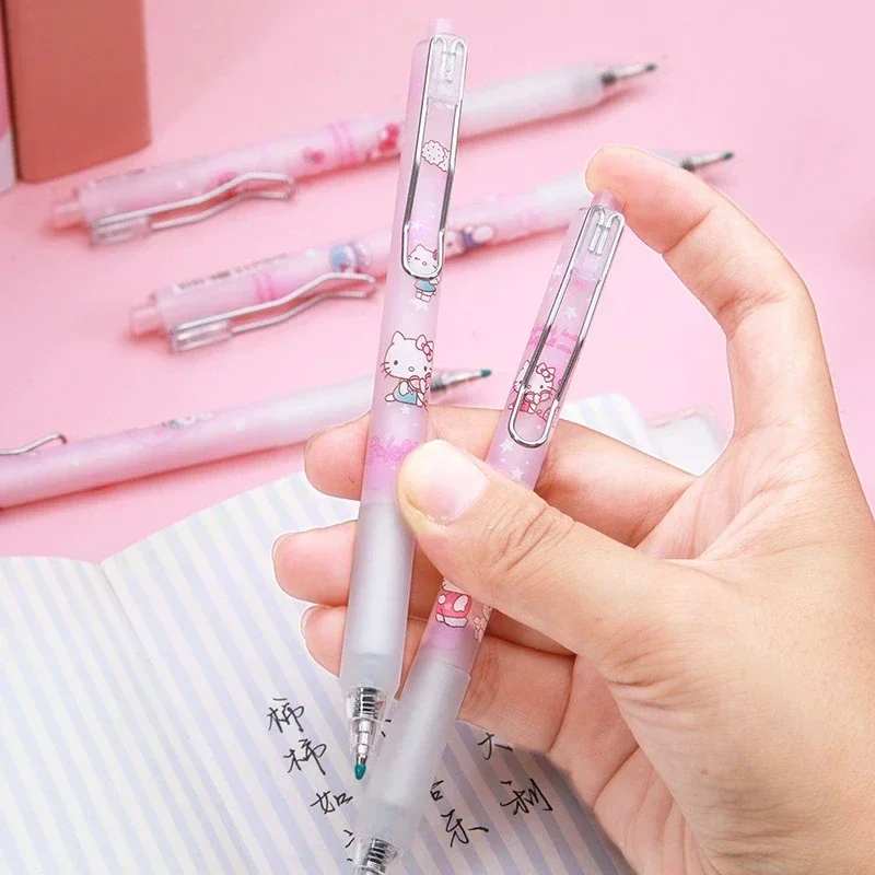 Imagem -03 - Sanrio-hello Kitty Cartoon Gel Pen Estudantes Papelaria Meninas Escrevendo Canetas 05 Presentes Pretos Canetas Assinatura Escritório Escolar 1224 Pcs