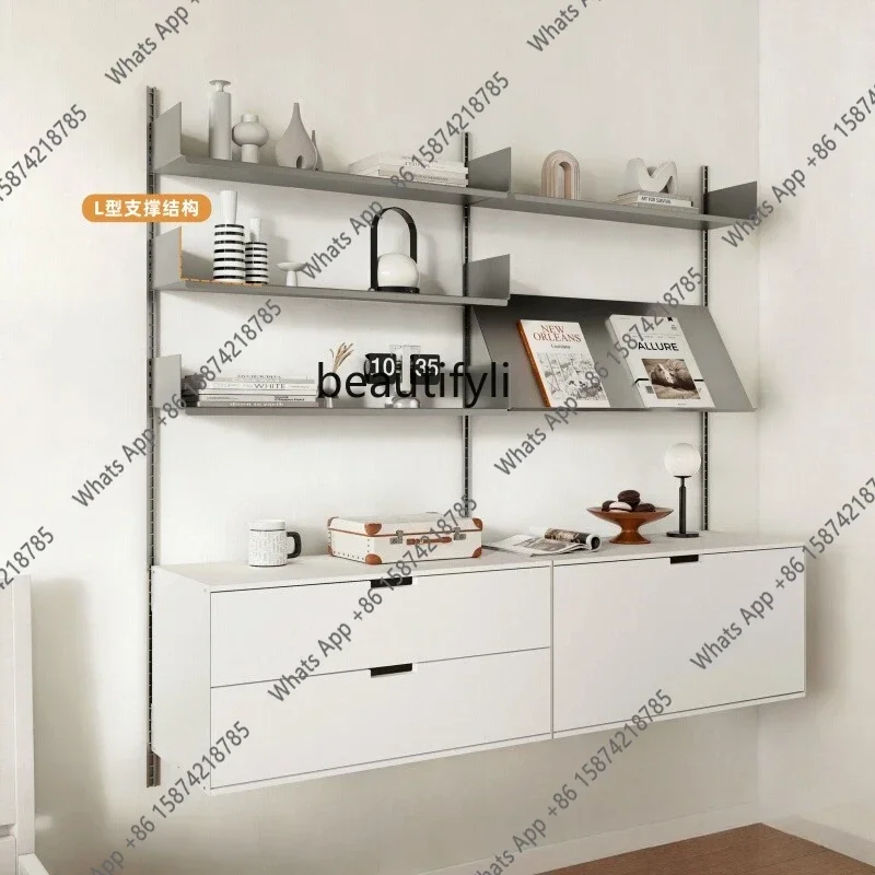 SM Wall Track Shelf Multi-layer Display Shelf Living Room Office Wall Hanging Multifunctional Storage Shelf