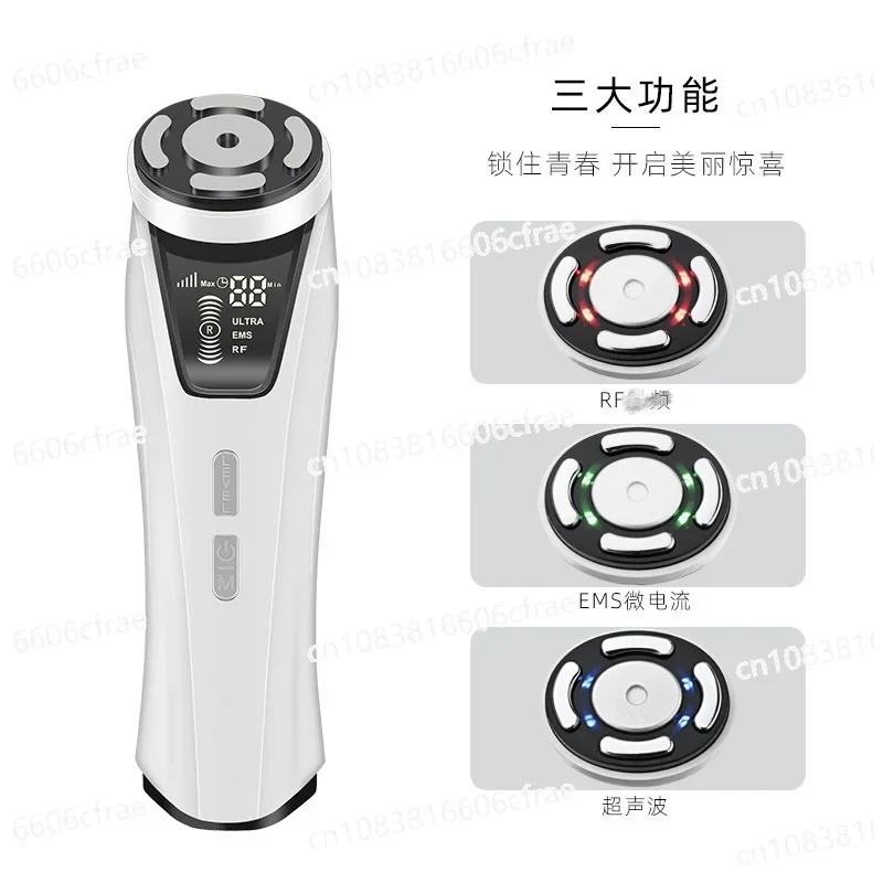 Face Lift Beauty Instrument Ultrasonic Knife Skin Rejuvenator Color Light MES Facial Massager Lift Firming Introducer