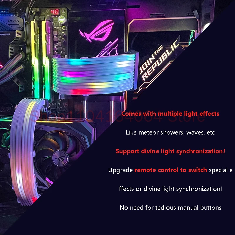 Module Power Graphics Card Second-generation Neon Line ARGB Divine Light Synchronous Customized Luminous Extension Cable