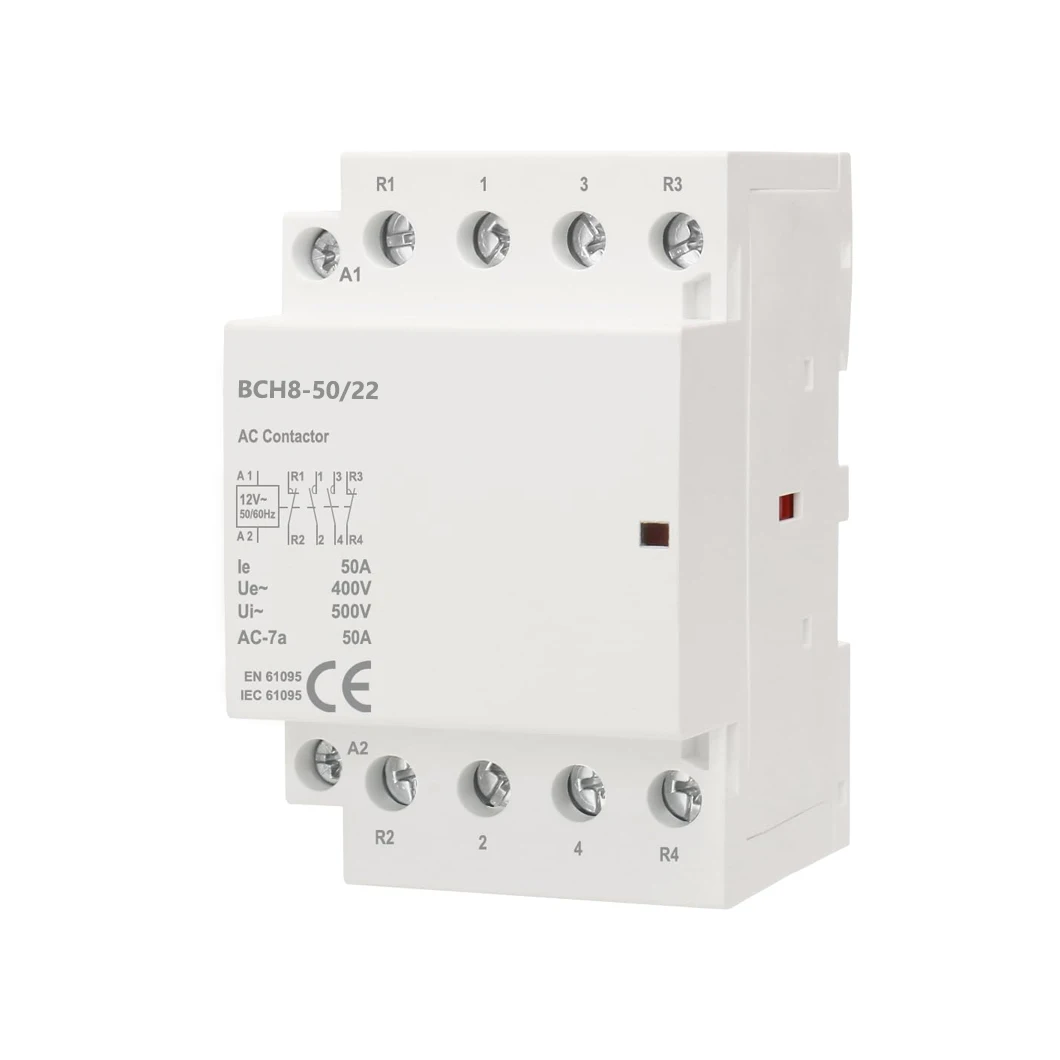 ABILKEEN BCH8-50/22 2NO2NC 4Pole Household AC contactor 50A Load 24V/110V/230V Universal Circuit Control Automatic AC Contactor
