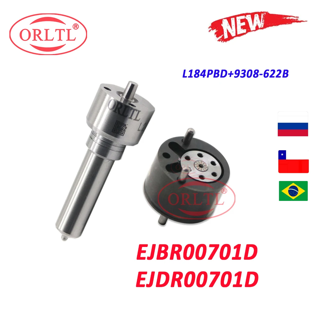 

Автоматические Комплекты форсунок дизельного топлива ORLTL L184PRD EJBR00701D/EJDR00701D/EJDR00401D, сопло L184PBD клапан 9308Z622B 9308-622B