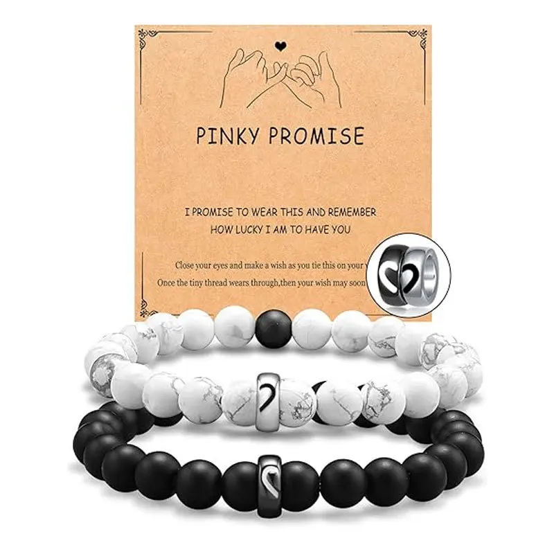 Wind couple pairing bracelet elastic elastic bracelet long-distance love token anniversary trend jewelry
