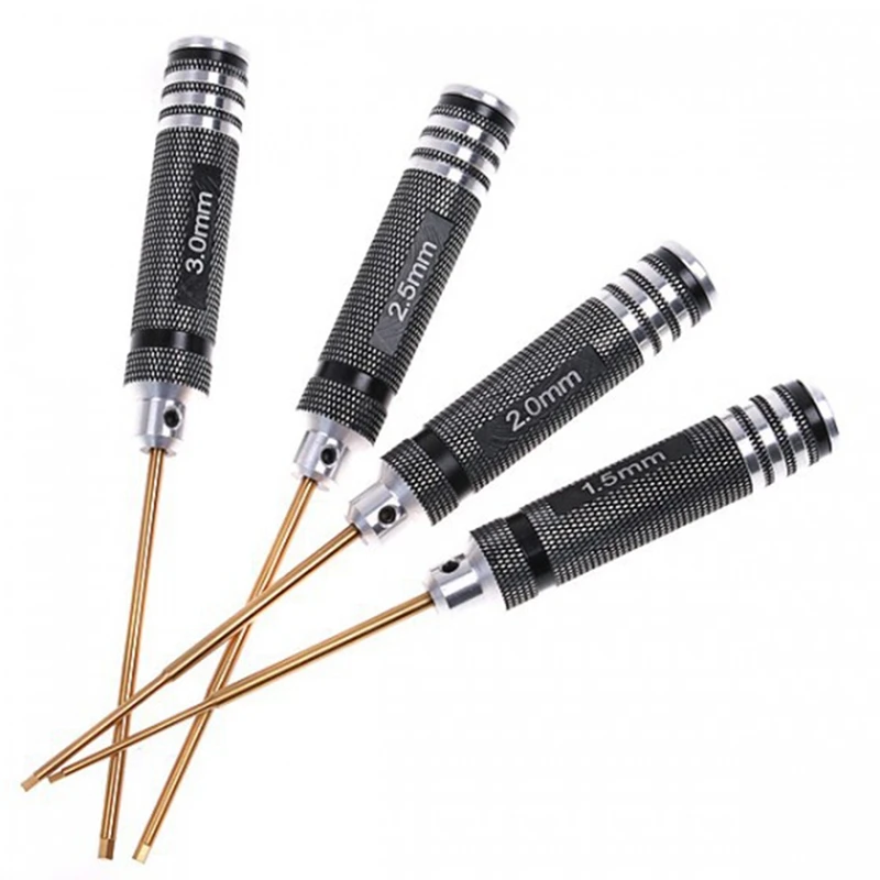 4PCS Hex Screw Driver เครื่องมือไขควงชุดสําหรับเฮลิคอปเตอร์ RC FPV Racing Drone RC Quadcopter รถชุดเครื่องมือ