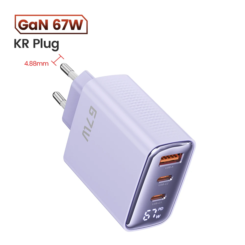 Toocki 67w gan Ladegerät Digital anzeige Schnell ladung 4,0 3,0 schnelles Typ c USB-Ladegerät für Laptop iPhone Samsung Xiaomi Realme Poco