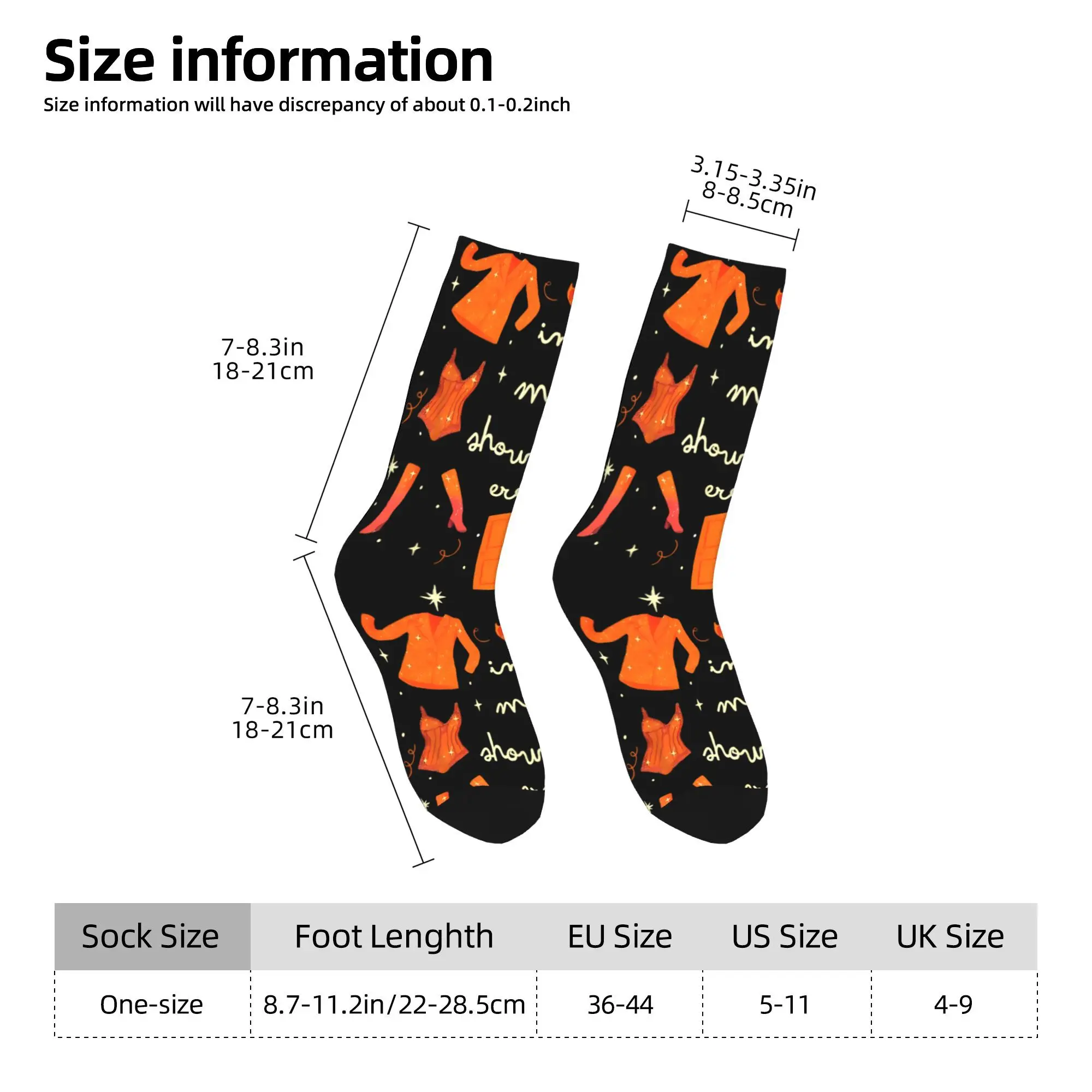 النساء الرجال الجوارب Showgirl ألبوم جوارب المضادة للانزلاق متوسطة جوارب ناعمة الخريف القوطية الجرافيك جوارب رياضية في الهواء الطلق