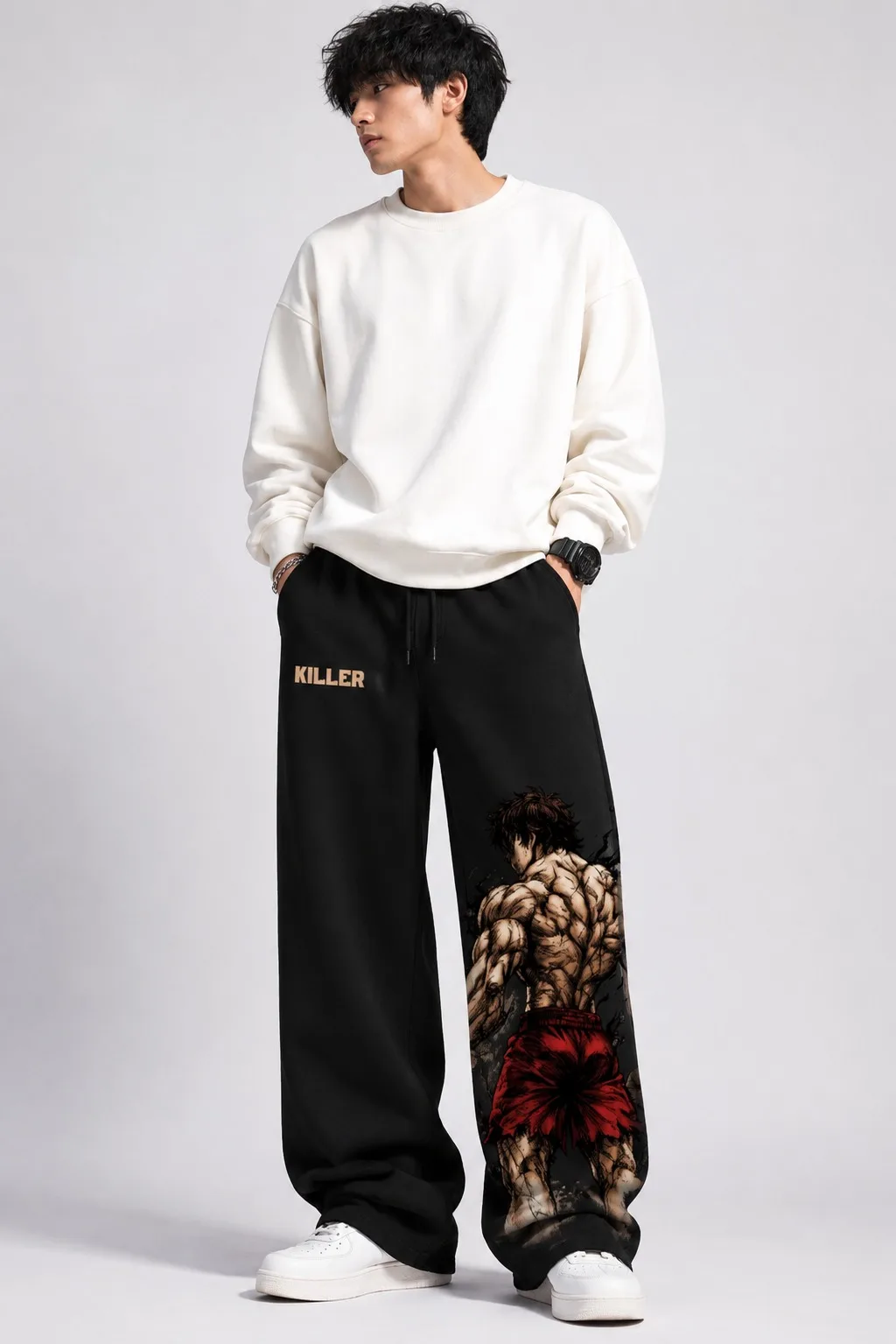 Men's Casual Pants—dark Base with 