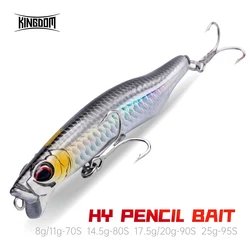 KINGDOM HY Pencil Artificial Fishing Lures 8g 11g 14.5g 17.5g 20g 25g Sinking Pencil 70mm 80mm 90mm Sea Bass Long Throw Pencil