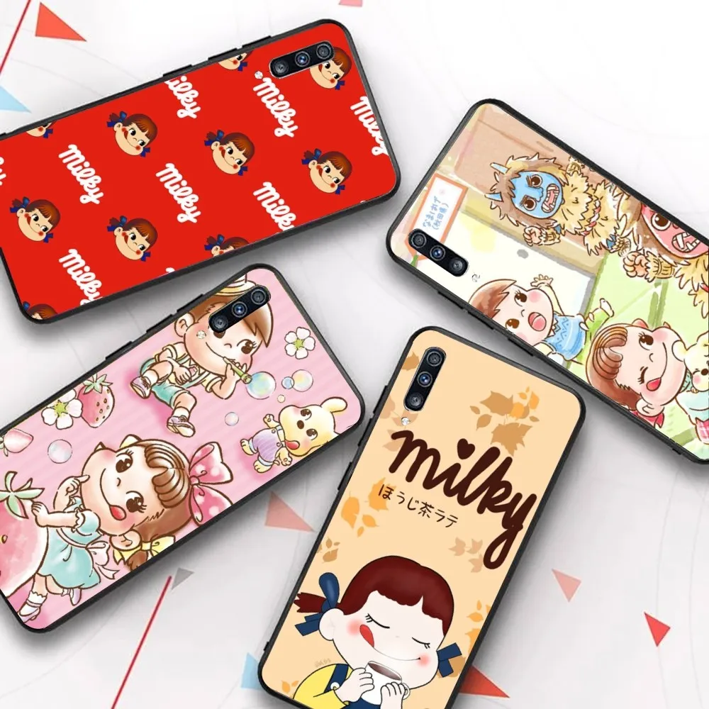 Fujiya Milky Peko-Chan Phone Case For Samsung A 10 11 12 13 20 21 22 30 31 32 40 51 52 53 70 71 72 73 91 13 shell