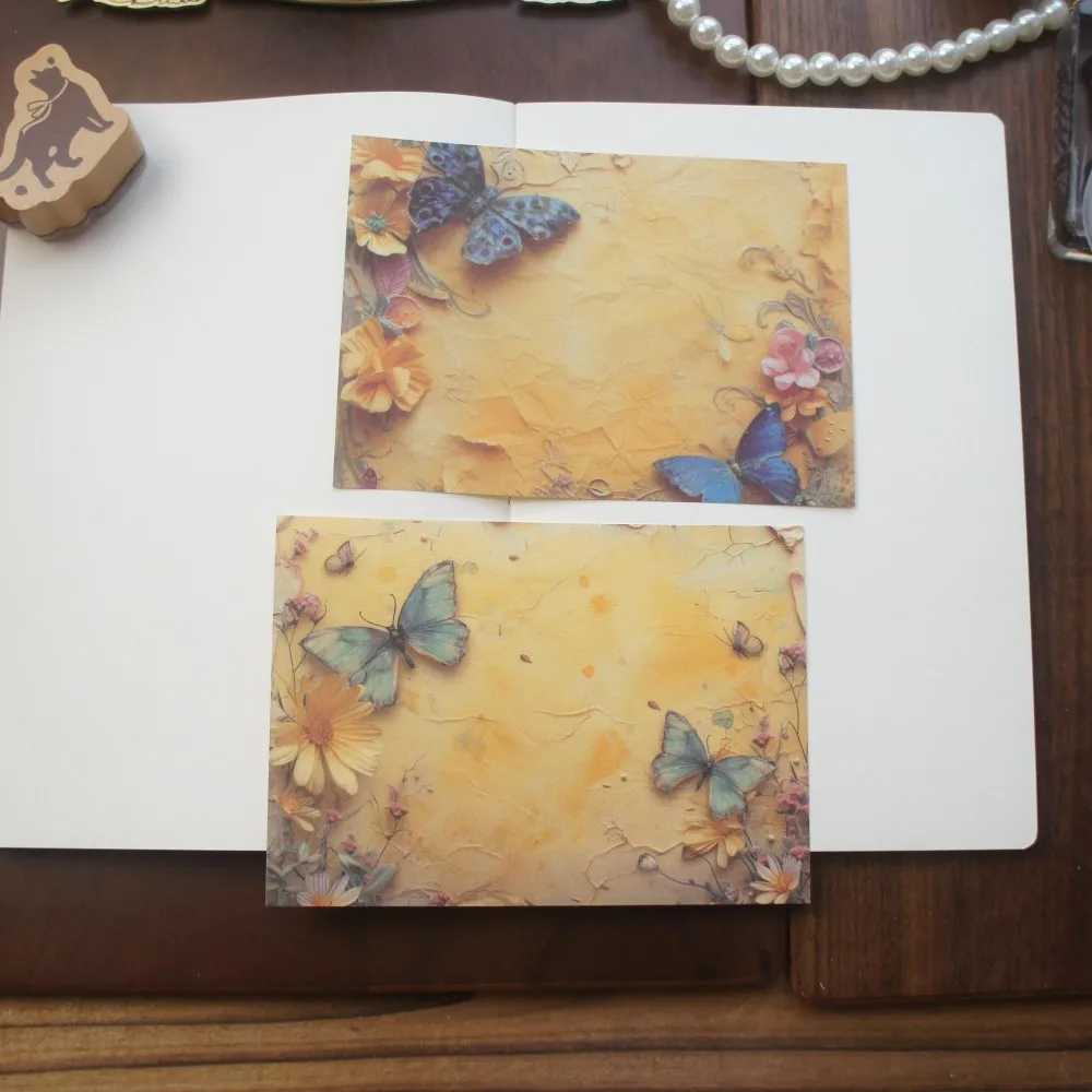 

30 Sheet Butterfly on Oil Painting Background Paper Design Craft Paper Gift Decoration Scrapbooking Handmade DIY
