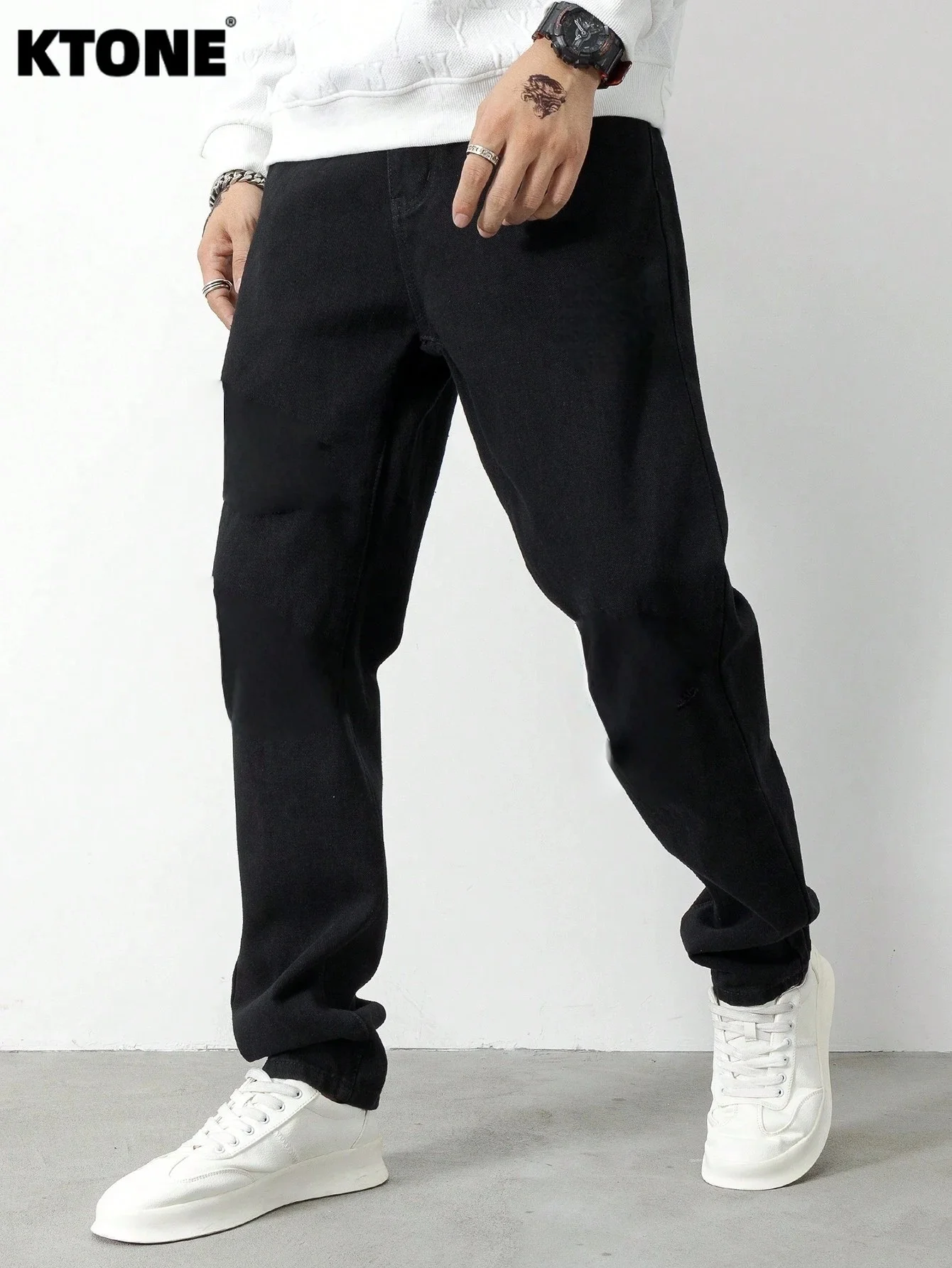 

Мужские черные узкие джинсы Y2K Original Drip Fashion, повседневные джинсовые брюки. Аксессуары и ремни в комплект не входят.