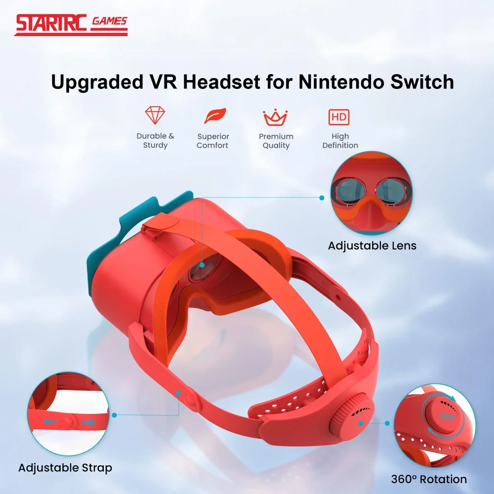 

Suitable For Nintendo Switch Game Console 3D HD VR Glasses Switch Adjustable Headband Expansion VR Game Accessories