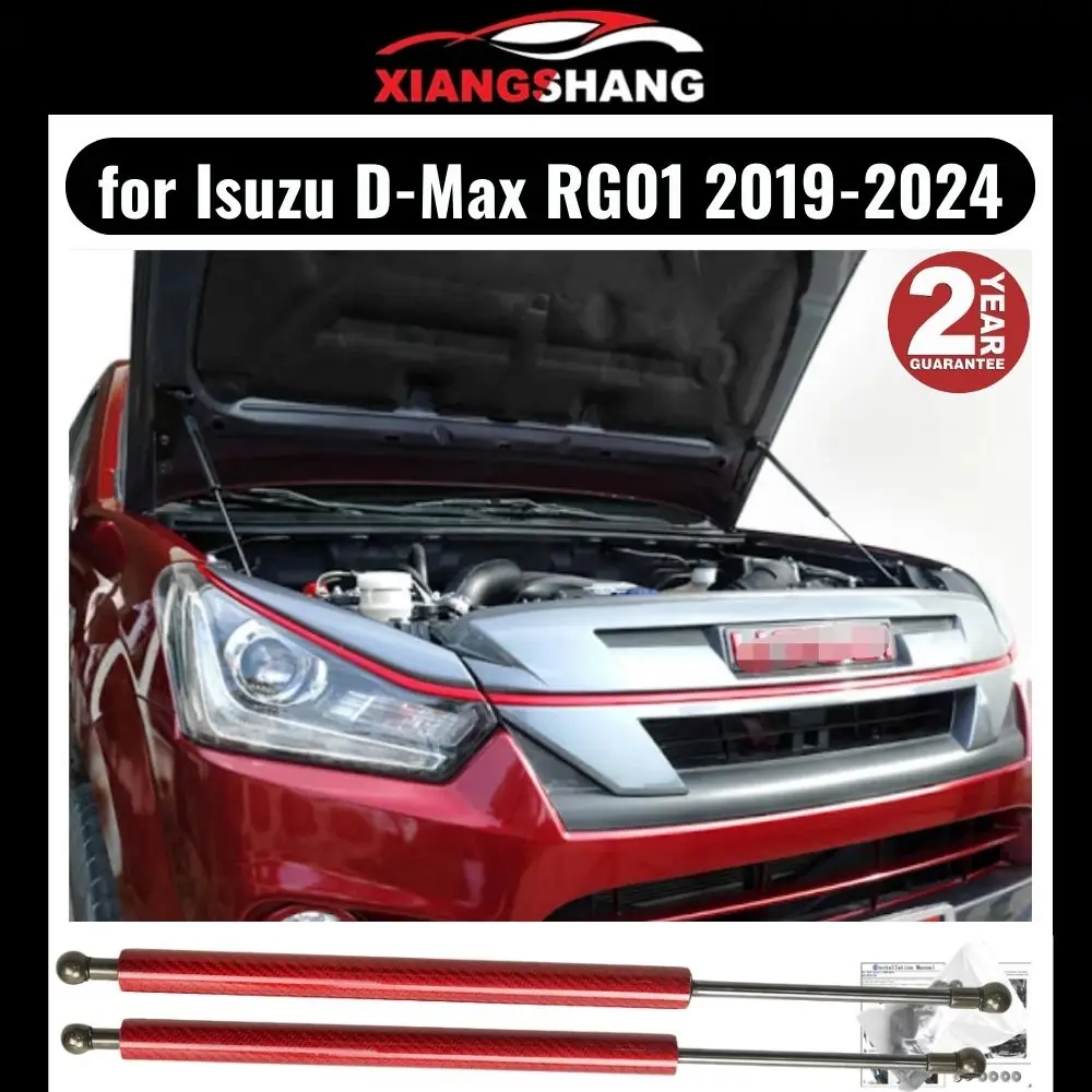 for Isuzu D-Max 3rd (RG01) 2019-2025 Gas Strut Lift Support Front Bonnet Modify Gas Springs Shock Absorber