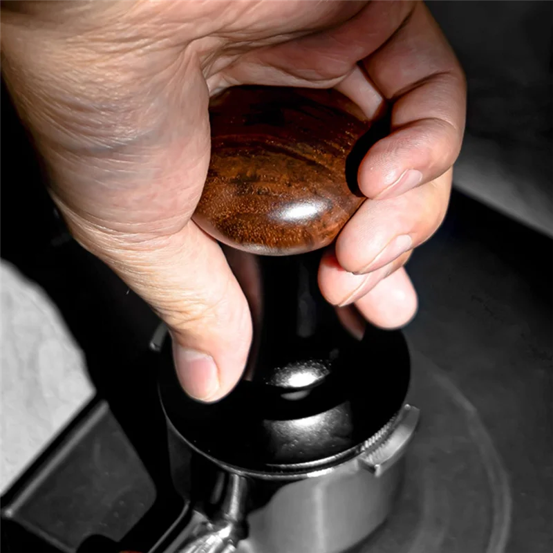 

Coffee Tamper Powder Hammer Pressing Wooden Handle Coffee Distributor For Coffee And Espresso Mat Powder Hammer Durable 58Mm