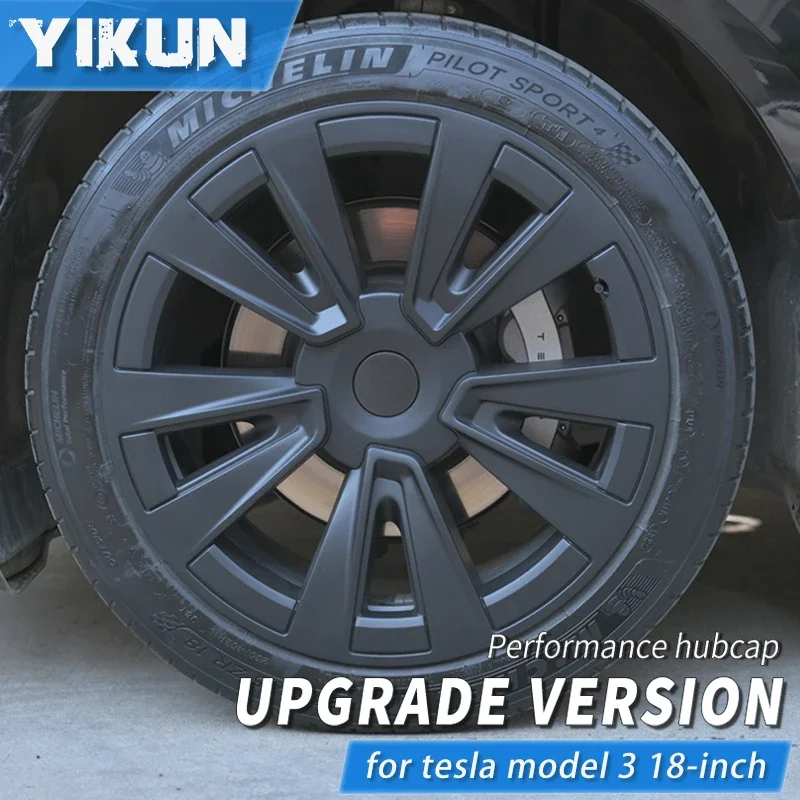 

4 шт. крышка ступицы для Tesla Model 3 18 дюймов, сменный автомобильный полный обод, крышка колеса, аксессуары, детали колес 2018-2023