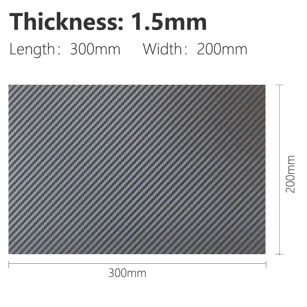 3PCS/LOT 30X20CM 1.5MM Thick Thermoplastic Sheet Carbon Fiber Pattern Rigidity Material For DIY Holster Sheath Pouch Tool Parts