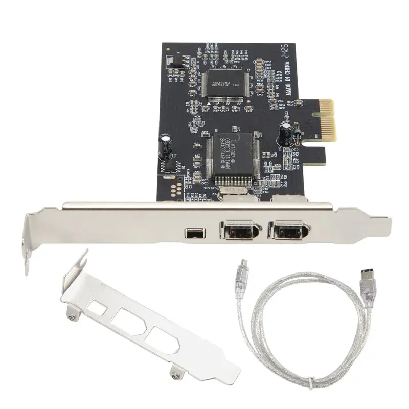 

AED7-PCI-E To 1394 Firewire Card,PCI-Ex1 To IEEE 1394 3-Port Firewire Card, Support 1440X1080 Resolution,With 0.8M 1394 Cable