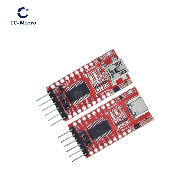 1-10 قطعة FT232RL FT232 FTDI USB 3.3 فولت 5.5 فولت إلى TTL وحدة مهايئ مسلسل لاردوينو FT232 برو منفذ صغير USB إلى TTL 232 Type-C USB