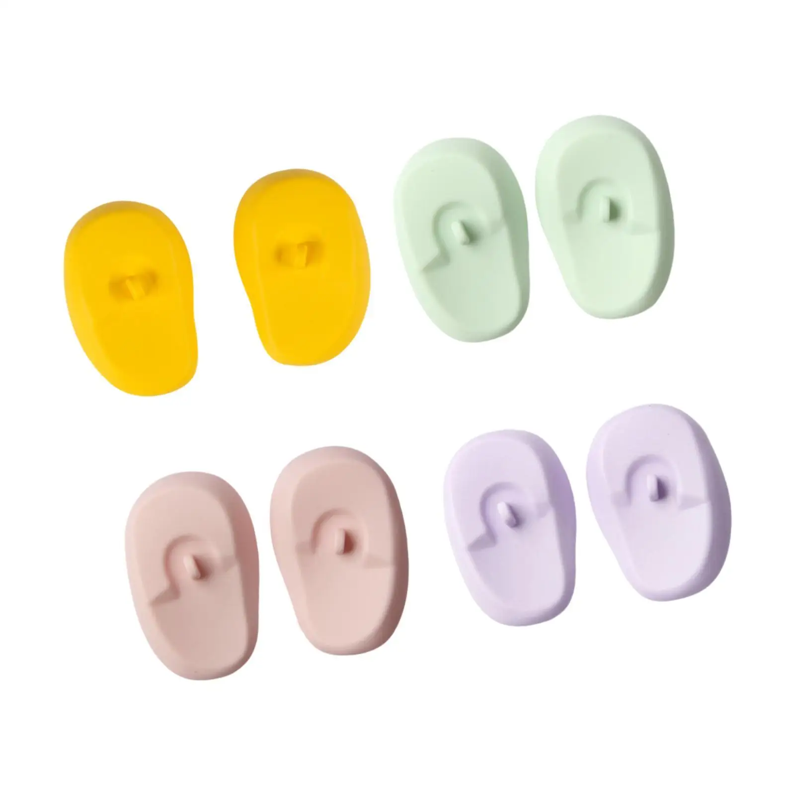 8 Pieces Silicone Earmuffs Silicone Ear Covers Creative Waterproof Reusable Anti