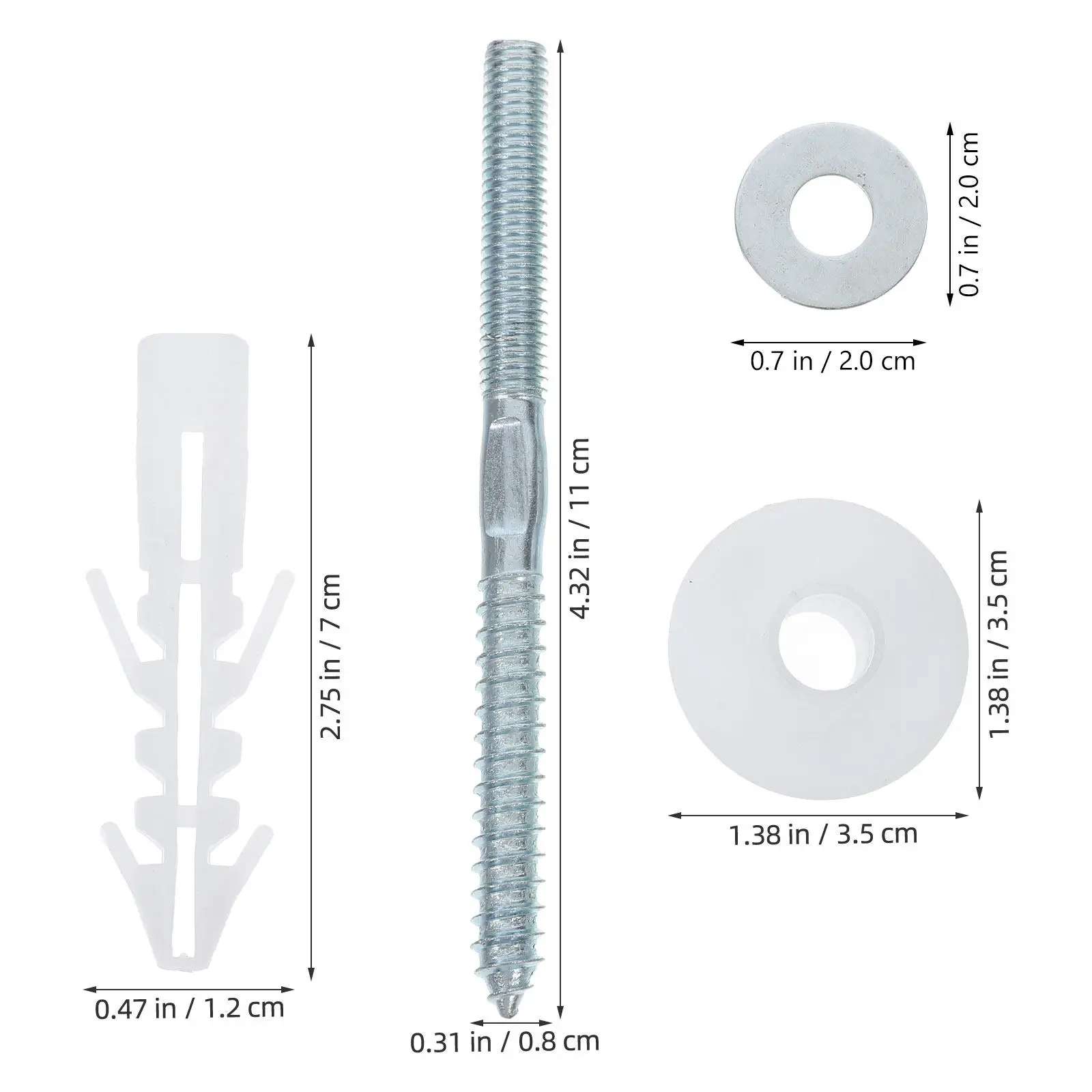 5Sets Wall Mounting Screws Stainless Steel Basin Fixing Kit Secure Bathroom Sink Installation Fastening Bolts Universal