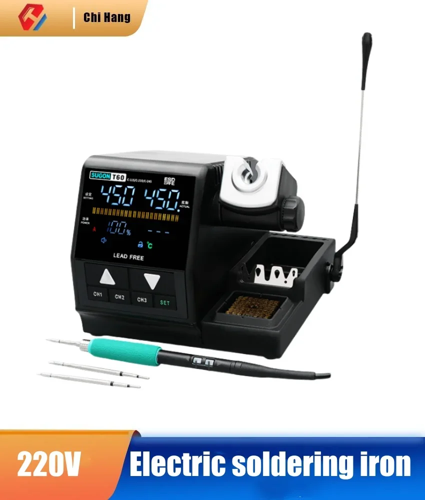 

220V Precision Welding Station One-tow Two-double Station Double Handle Soldering Iron Mobile Phone Maintenance Welding Tool