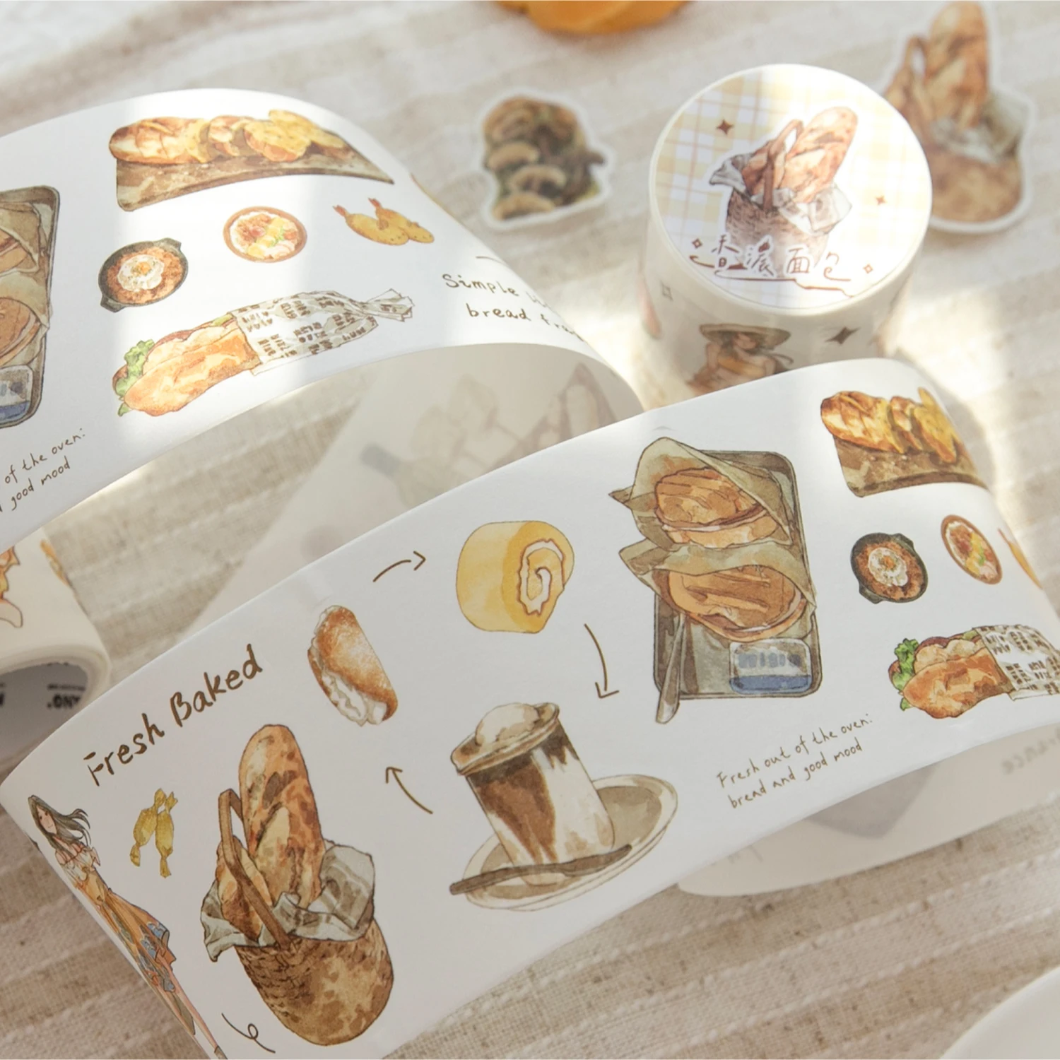60mm * 2m Coffee Daily Series Kawaii Ins Fun Life Die Cutting Washi Tape DIY Diary Scrapbooking Journal Aesthetic Tape view 5