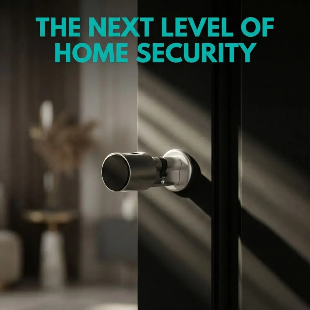 Compact Design Electronic Lock Black Color Fingerprint Technology Bluetooth Door Lock Cylinder Type Bluetooth Connectivity