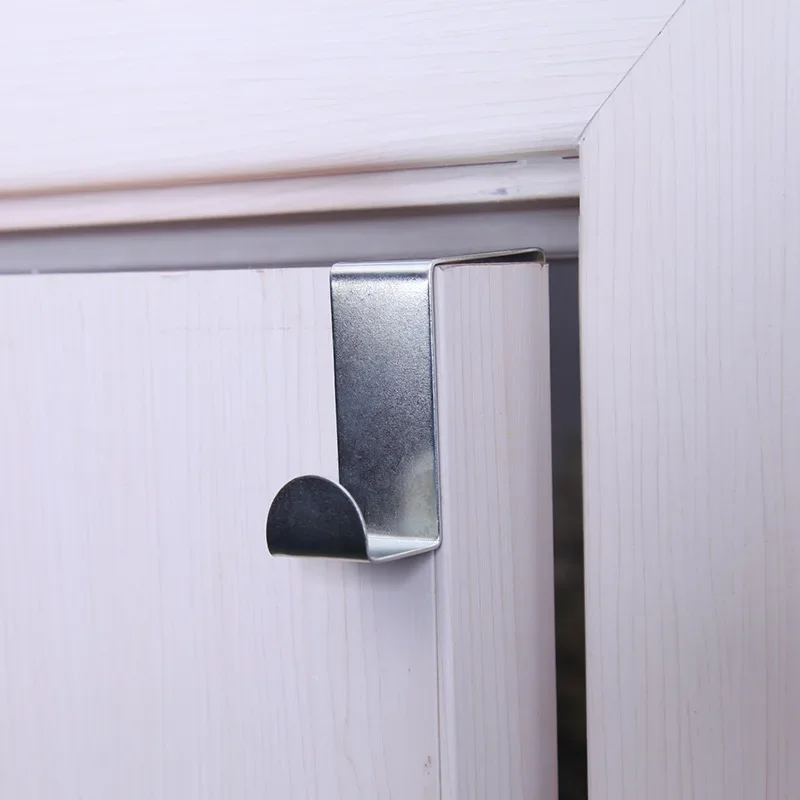-Shaped Cabinet By Hook Stainless Steel Clothes Hanger Key Storage Hook Free Kitchen Bathroom By Back Hook