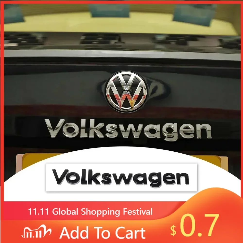 

For VW ABS Car Trunk Volkswagen Logo Decorative Sticker Auto Styling Emblem Badge Sticker Decal For VW Golf Caddy Scirocco Bee