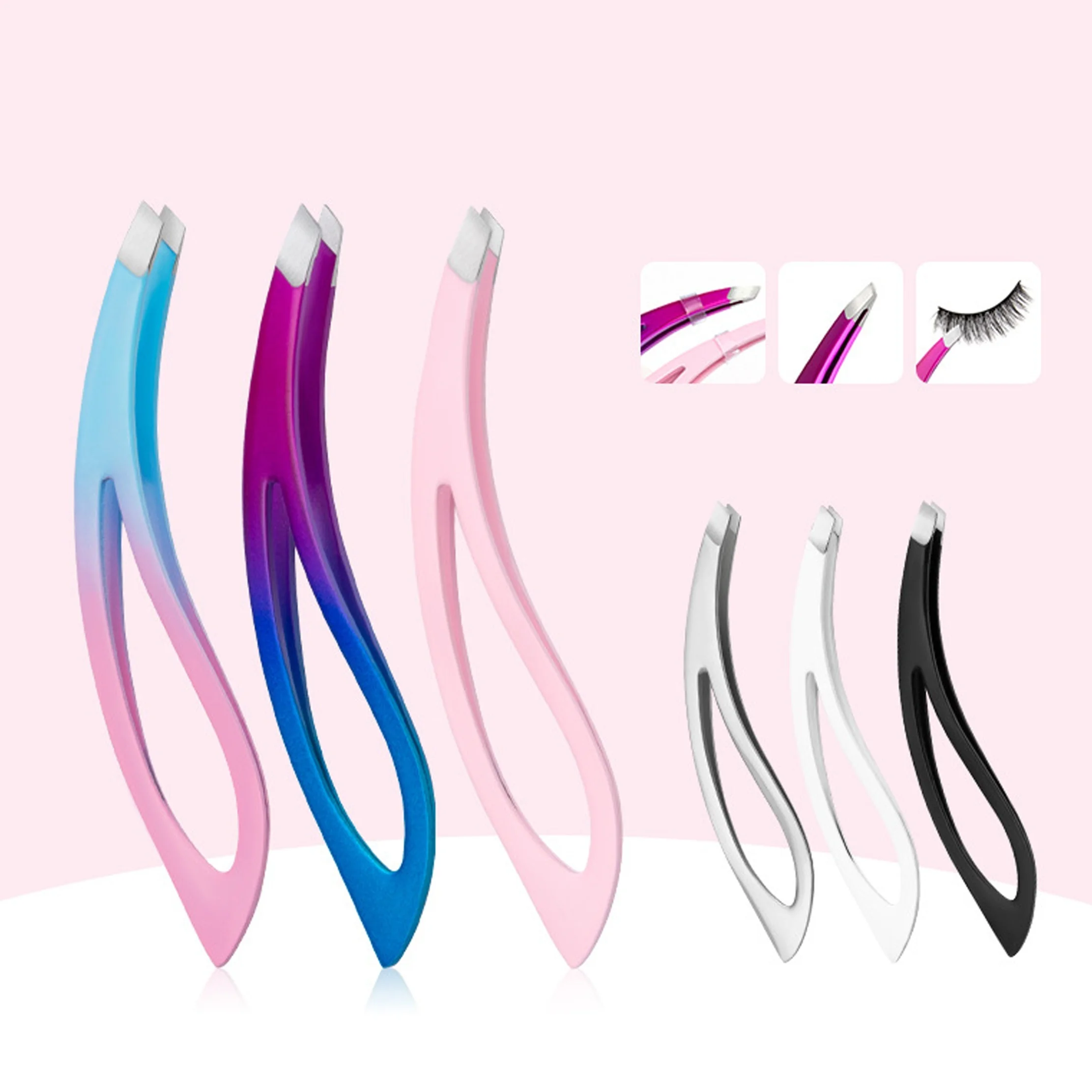 مجموعة ملقط الحواجب للنساء، ملقط دقيق للحواجب، أدوات تجميل يومية، شعر الوجه والأنف، خفيف الوزن، إزالة شعر مثالي