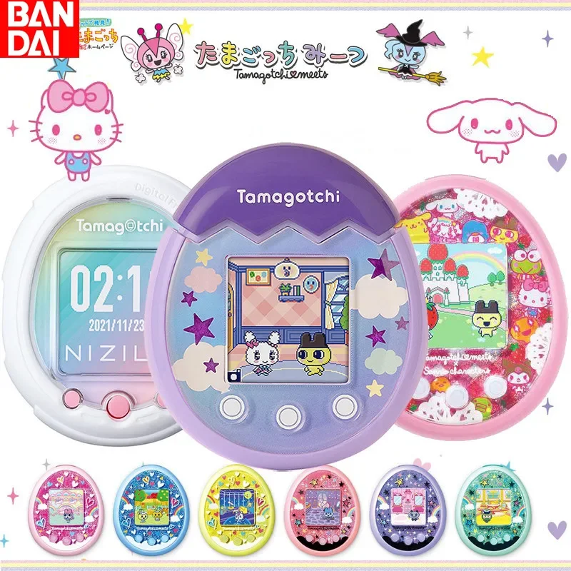 

Bandai Original Tamagotchi Electronic Pet Machine Meets Pix On Kawaii Color Screen Game Console Kids Toys Children Birthday Gift