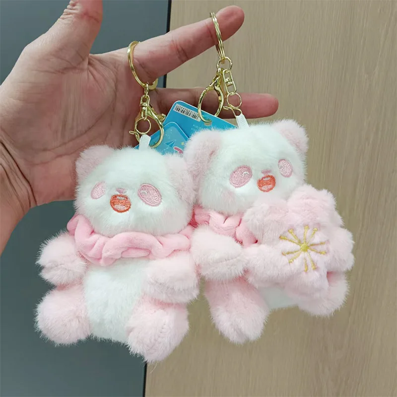

Cute Japanese Cherry Blossom Panda Pendant Plush Toy Doll Girl's Heart Backpack Pendant Keychain Doll Gift Wholesale