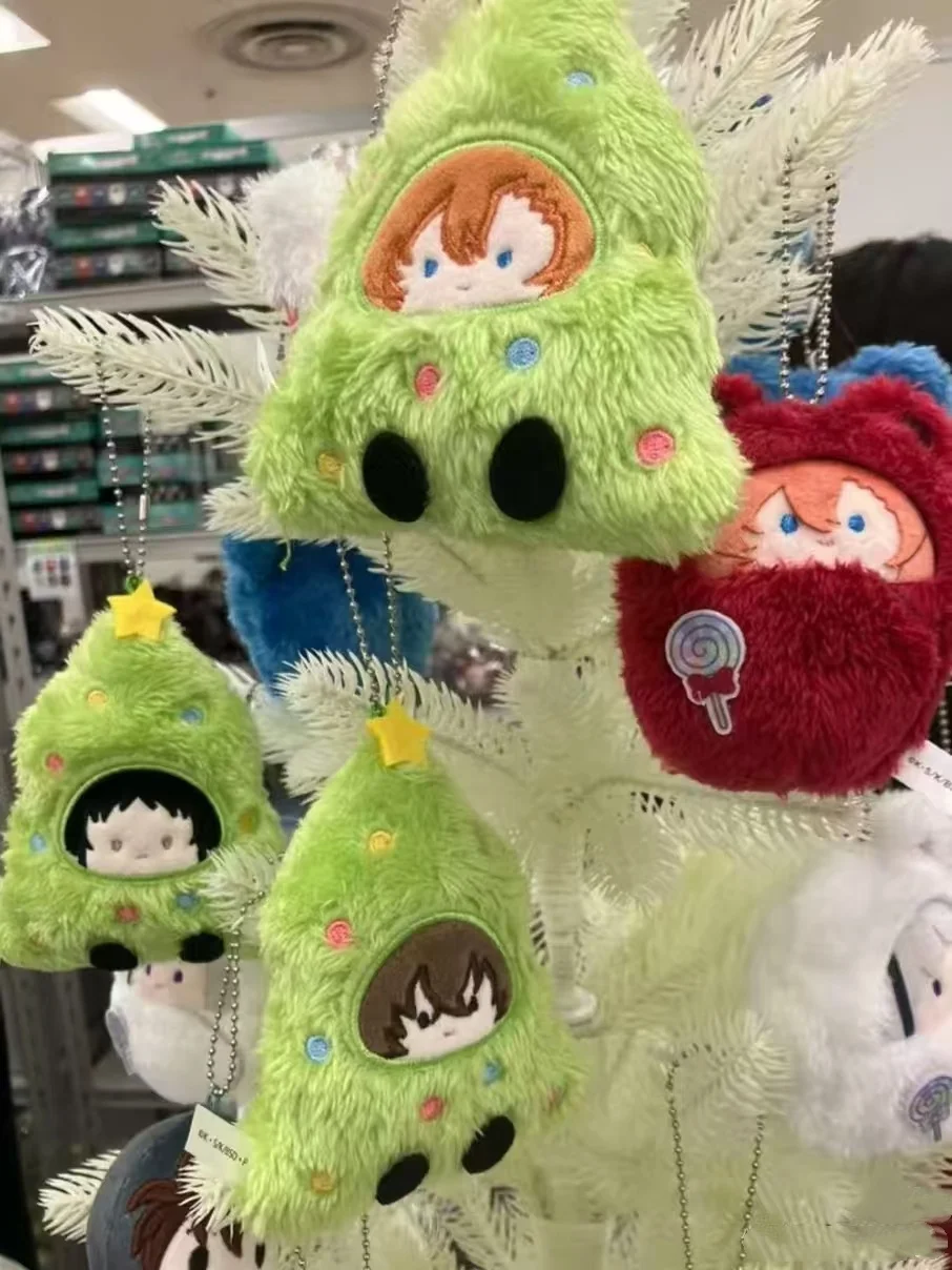 애니메이션 봉고 스트레이 도그스 크리스마스 트리 플러시 만화 인형 코스프레 학교 가방 장식 백팩 펜던트 팬들을 위한 크리스마스 선물