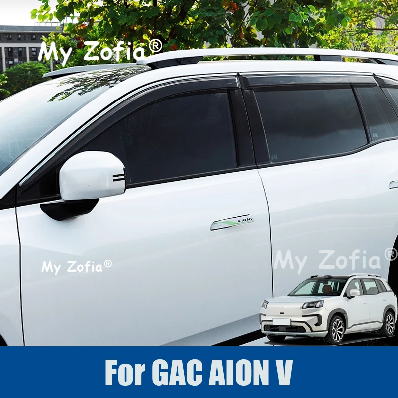 

For GAC AION V 2024 2025 2026 Car Side Window Vent Visor Sun Rain Deflector Guard Awning Shelter Weathershields Accessories