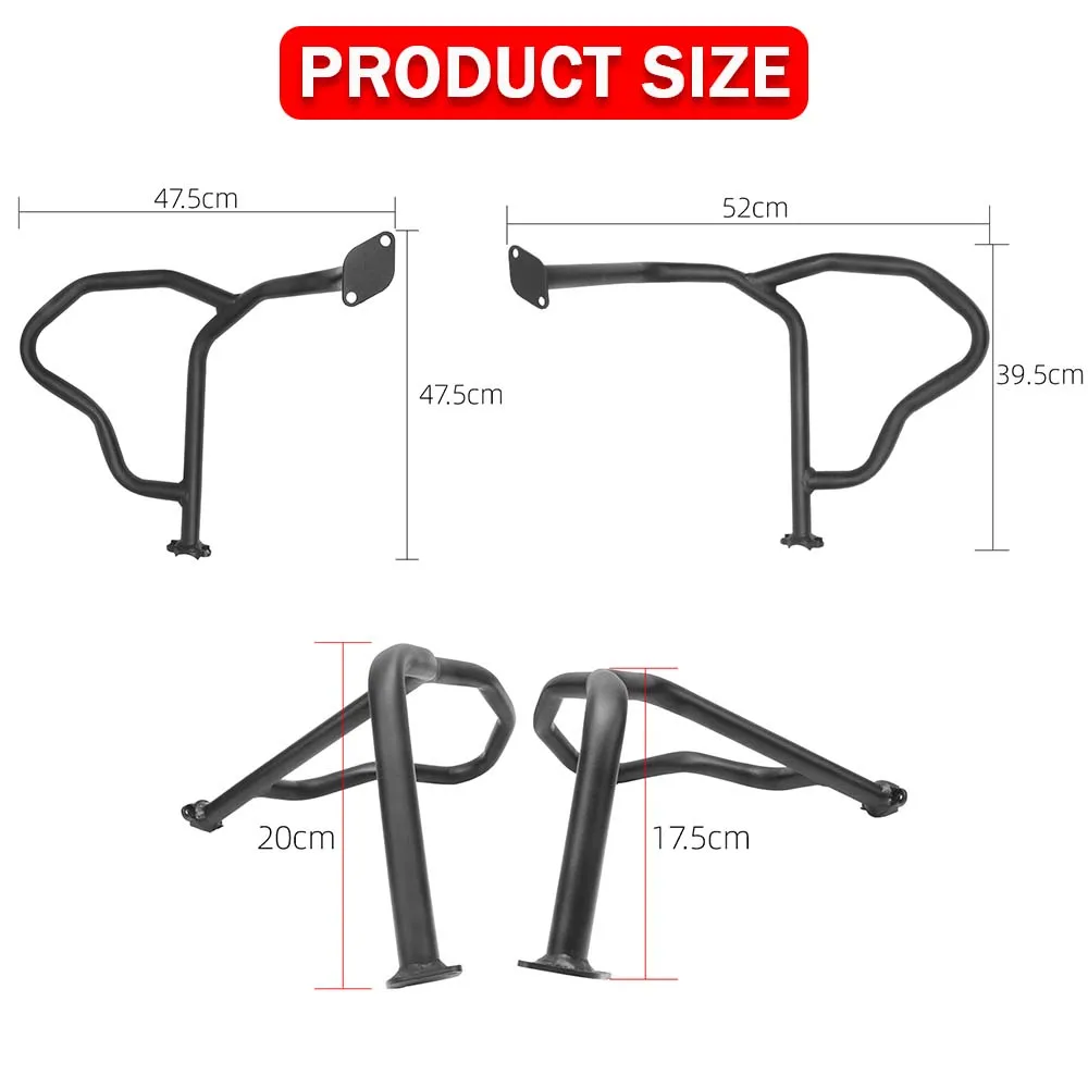 DL250 Highway Crash Bar For Suzuki V-Storm DL 250 Engine Guard Upper Lower Bumper Motorcycle Frame Fall Protection Accessories