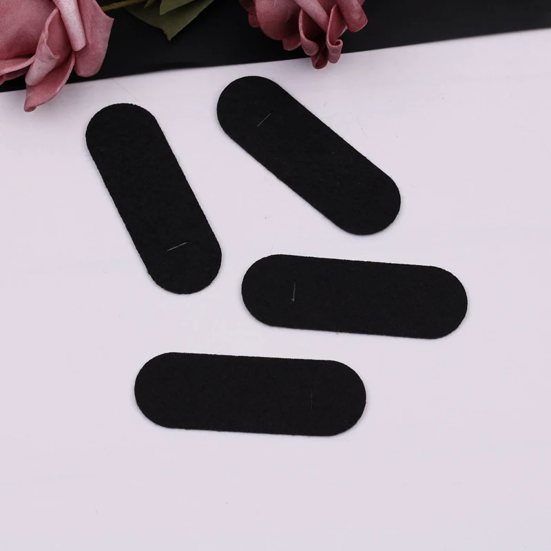 100PCS Fashion Oval Non-woven Tear Drop Snap Clips Spacers Rectangle Felt Pads Patches DIY Handmade Hairpin Jewelry Materials