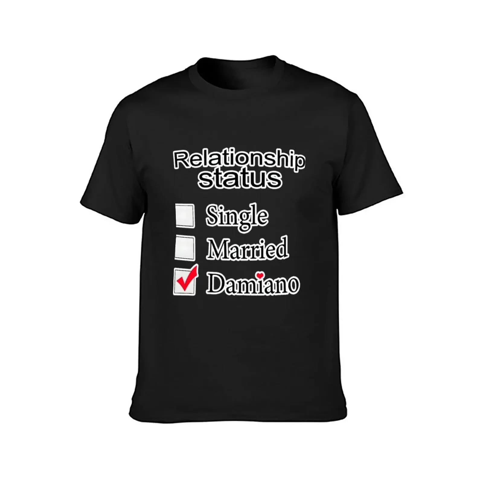 Relationship Status Damiano David Maneskin T-Shirt vintage plus size clothes Short sleeve tee men graphic t shirts