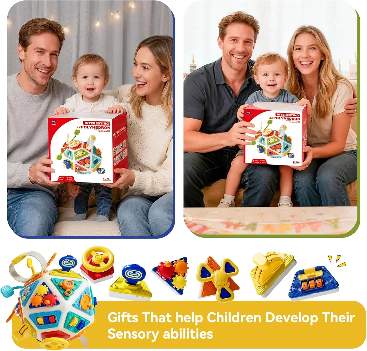 22 In 1 Montessori Busy Board Cube Sensory Educational Toy_voghion.com