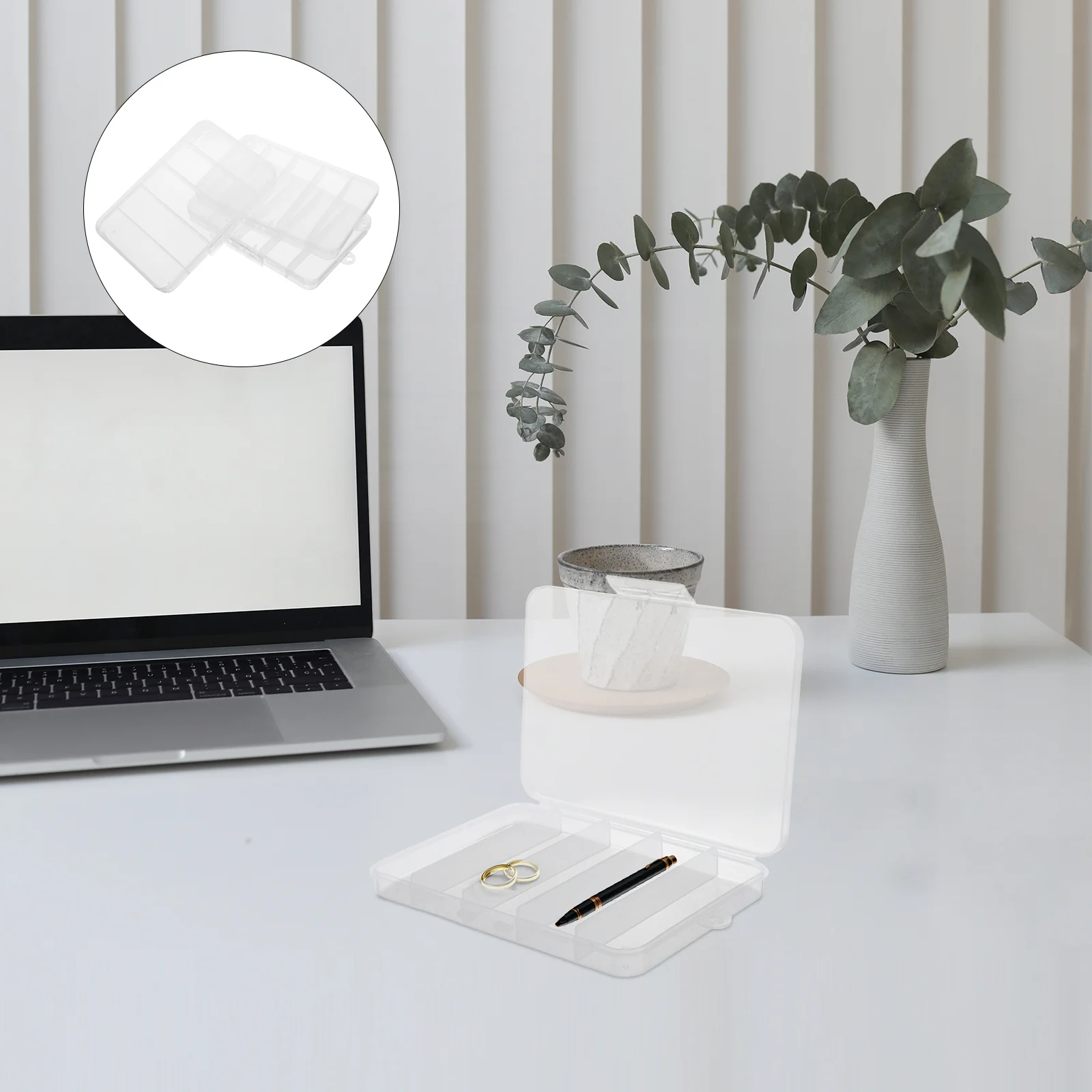 

3Pcs Clear Plastic Organizer Box Tool Storage Compartment Jewelry DIY Craft Fishing Tackle Small Parts Container Durable