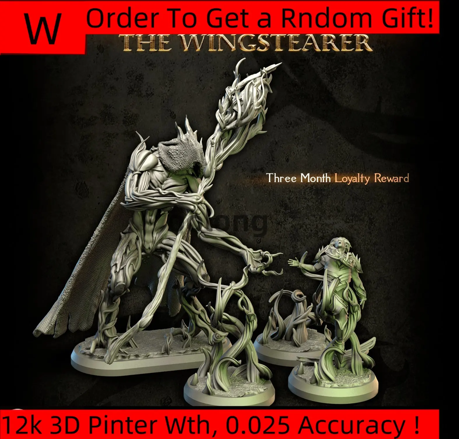 Miniature Resin Model Digital Art, Ancient Forest Tree Man King Of Thorns Dnd Board Game War Chess Model Unpainted