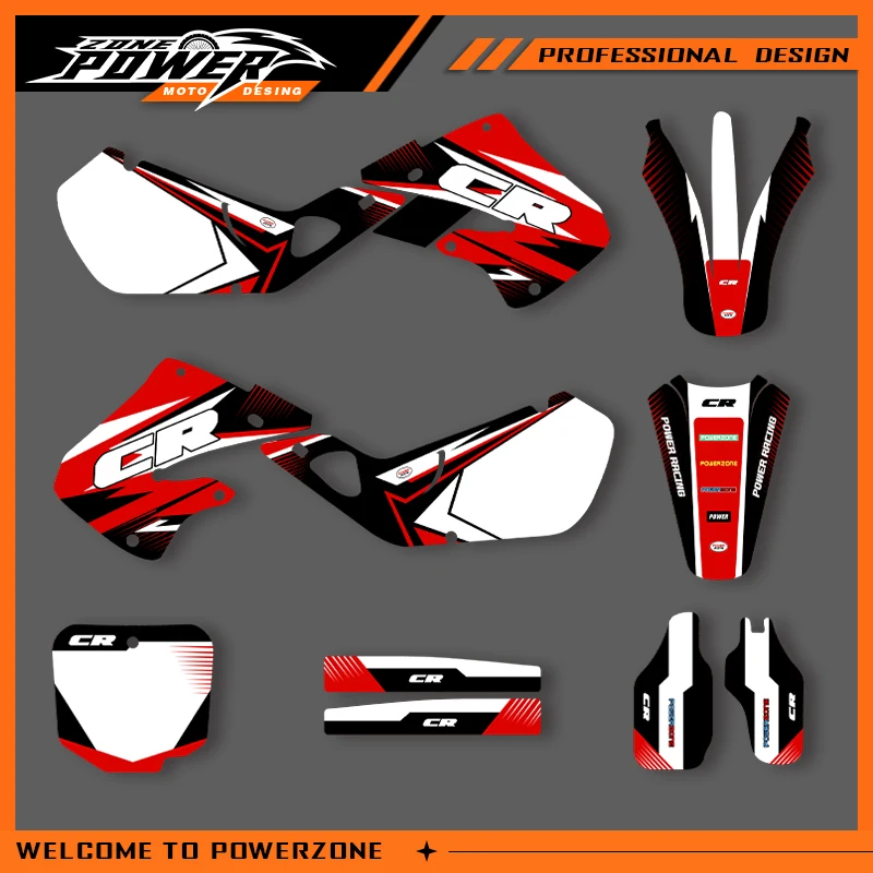 

Графика Powerzone для HONDA 1998 1999 CR125 1997 CR250 1998 1999 CR250, наклейка, наклейки для мотоцикла, фон на заказ 01