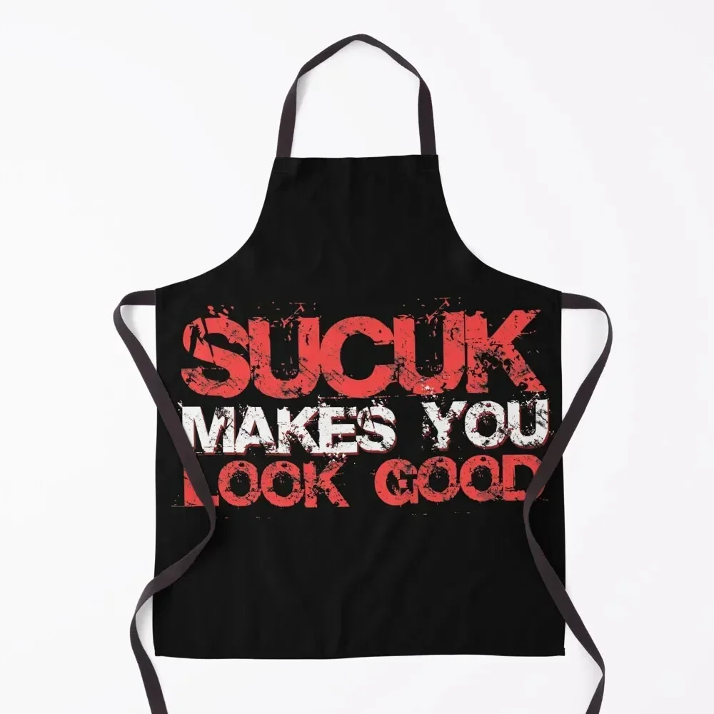 

Sucuk appearance Turkish sausage saying Apron Cooking Kitchen Front For Hairdresser kitchen clothes for men Apron