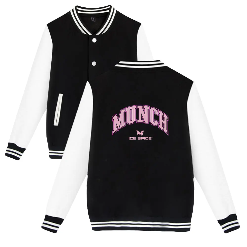 

Winter Mens Bomber Jackets Rapper ICE Spice Merch Baseball Jacket Outerwear Harajuku Hip Hop Casual Streetwear Clothes