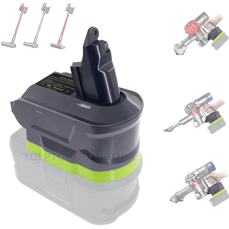 

NEW For Dyson Vacuum Cleaner Battery Adapter For Ryobi 18V Li-ion Battery Converter To for Dyson V6 V7 V8 Animal Vacuum Cleaner