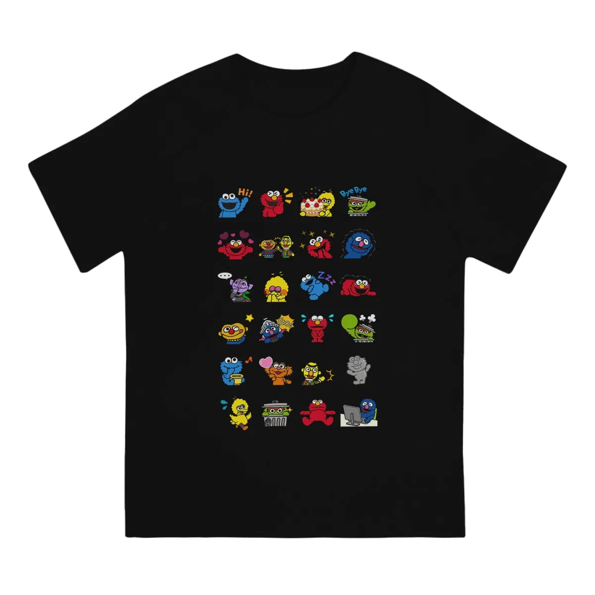 Line Store Sesame Street T Shirt Fashion O-Neck TShirt Harajuku Streetwear