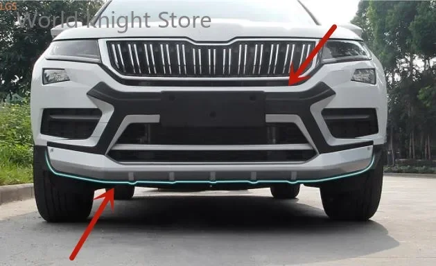 

For Skoda Kodiaq 2017-2019 High-quality ABS Engineering Plastics Front and rear bumpers Scratch protection Car styling