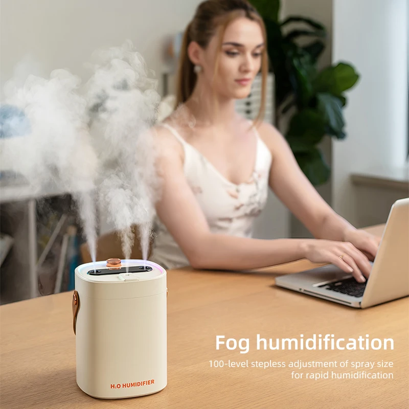 High Quality Intelligent Humidifier Water Mist Spray Smart Humidifier Diffuser 2L Big Capacity Usb Charging Air Humidifier Gifts