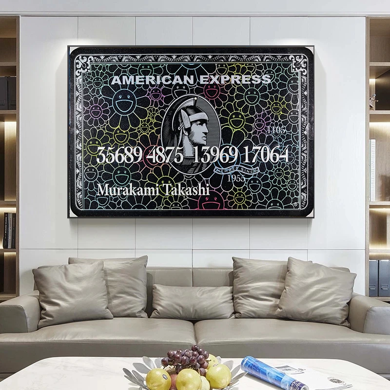 Express Credit Card Posters Pop Street Wall Art Pictures For Home Office Living Room Decor Fashion Wall Pictures